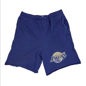 Vintage lakers athletic shorts